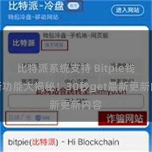 比特派系统支持 Bitpie钱包新功能大揭秘！30秒get最新更新内容