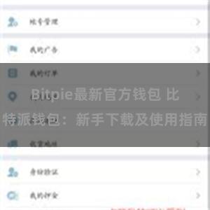 Bitpie最新官方钱包 比特派钱包：新手下载及使用指南