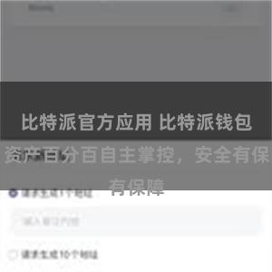 比特派官方应用 比特派钱包：资产百分百自主掌控，安全有保障