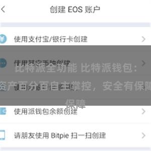 比特派全功能 比特派钱包：资产百分百自主掌控，安全有保障