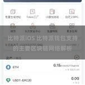 比特派iOS 比特派钱包支持的主要区块链网络解析