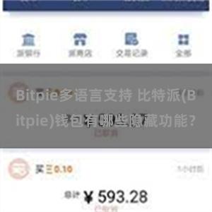 Bitpie多语言支持 比特派(Bitpie)钱包有哪些隐藏功能？