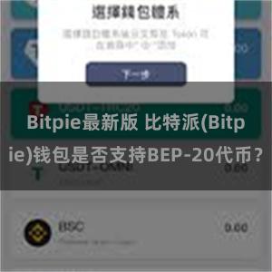 Bitpie最新版 比特派(Bitpie)钱包是否支持BEP-20代币？