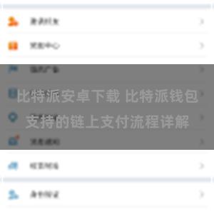 比特派安卓下载 比特派钱包支持的链上支付流程详解