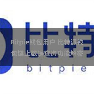 Bitpie钱包用户 比特派钱包链上数据查询功能解密