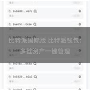 比特派国际版 比特派钱包：多链资产一键管理