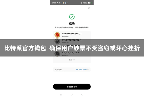 比特派官方钱包  确保用户钞票不受盗窃或坏心挫折