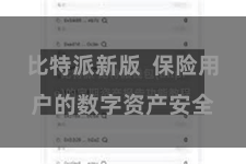 比特派新版  保险用户的数字资产安全