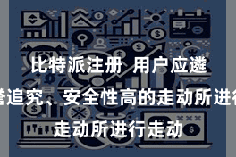 比特派注册  用户应遴荐信誉追究、安全性高的走动所进行走动